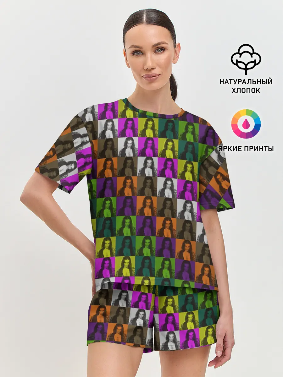 Женская пижама с шортами / Damiano David. Colors