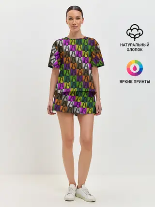 Женская пижама с шортами / Damiano David. Colors