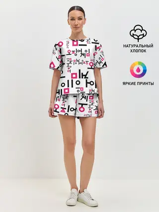 Женская пижама с шортами / LOGO PATTERN | SQUID GAME