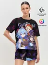 Женская пижама с шортами / Genshin Impact: Гань Юй, Кли, Мона