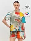 Женская пижама с шортами / Буйство красок 3D
