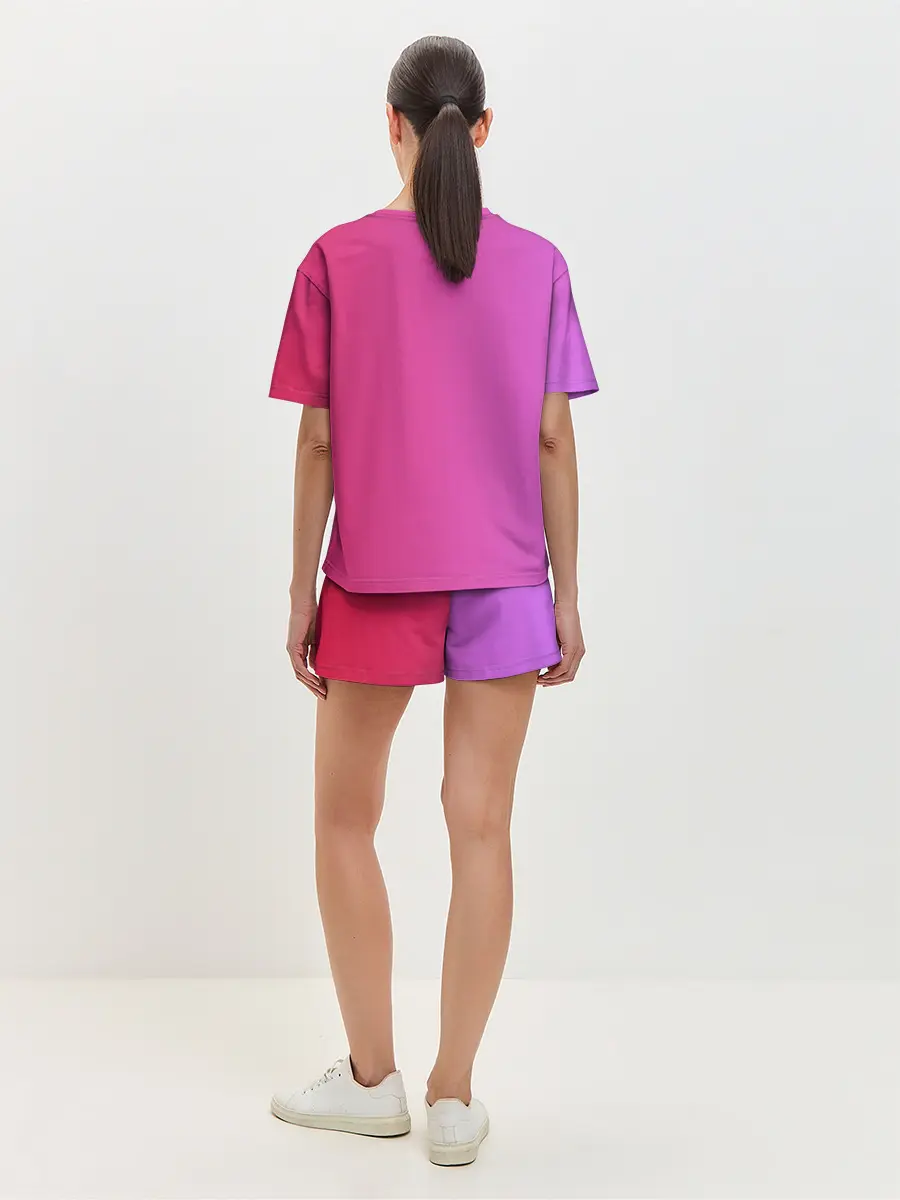 Женская пижама с шортами / Красивый градиент