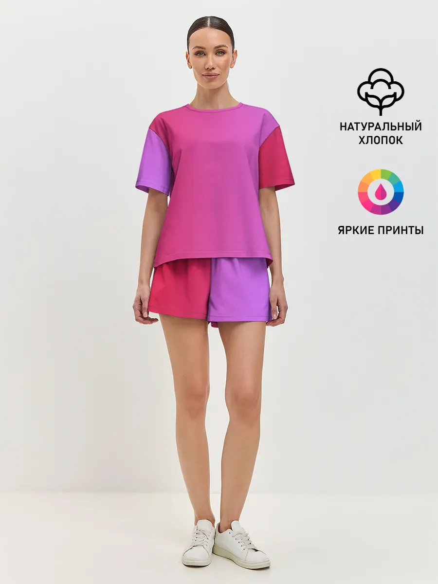 Женская пижама с шортами / Красивый градиент