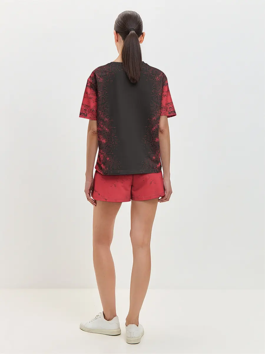 Женская пижама с шортами / ИГРА В КАЛЬМАРА | СОТРУДНИК ТРЕУГОЛЬНИК