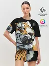 Женская пижама с шортами / Тигр перед атакой