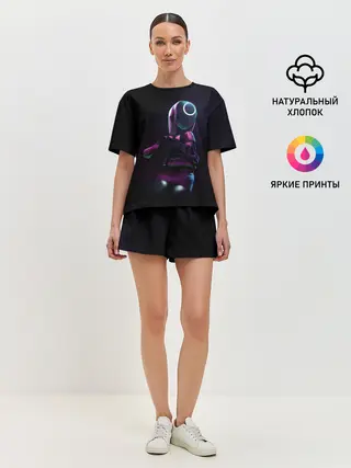 Женская пижама с шортами / Круг с оружием