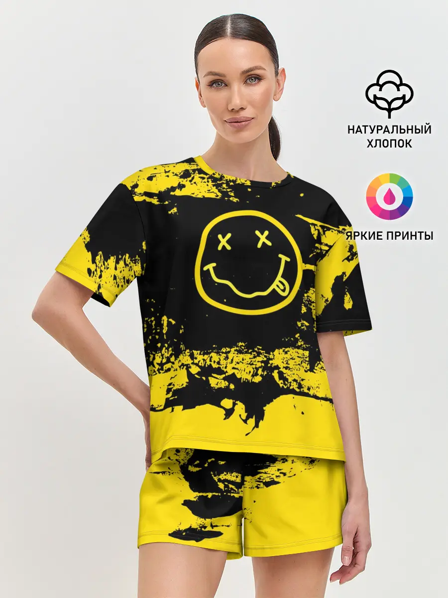 Женская пижама с шортами / Нирвана Гранж | Nirvana Smile
