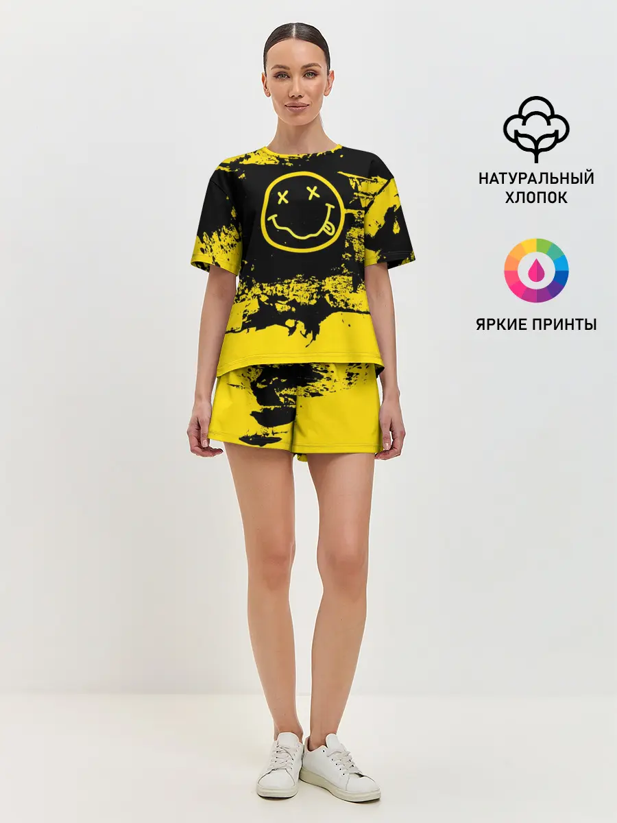 Женская пижама с шортами / Нирвана Гранж | Nirvana Smile