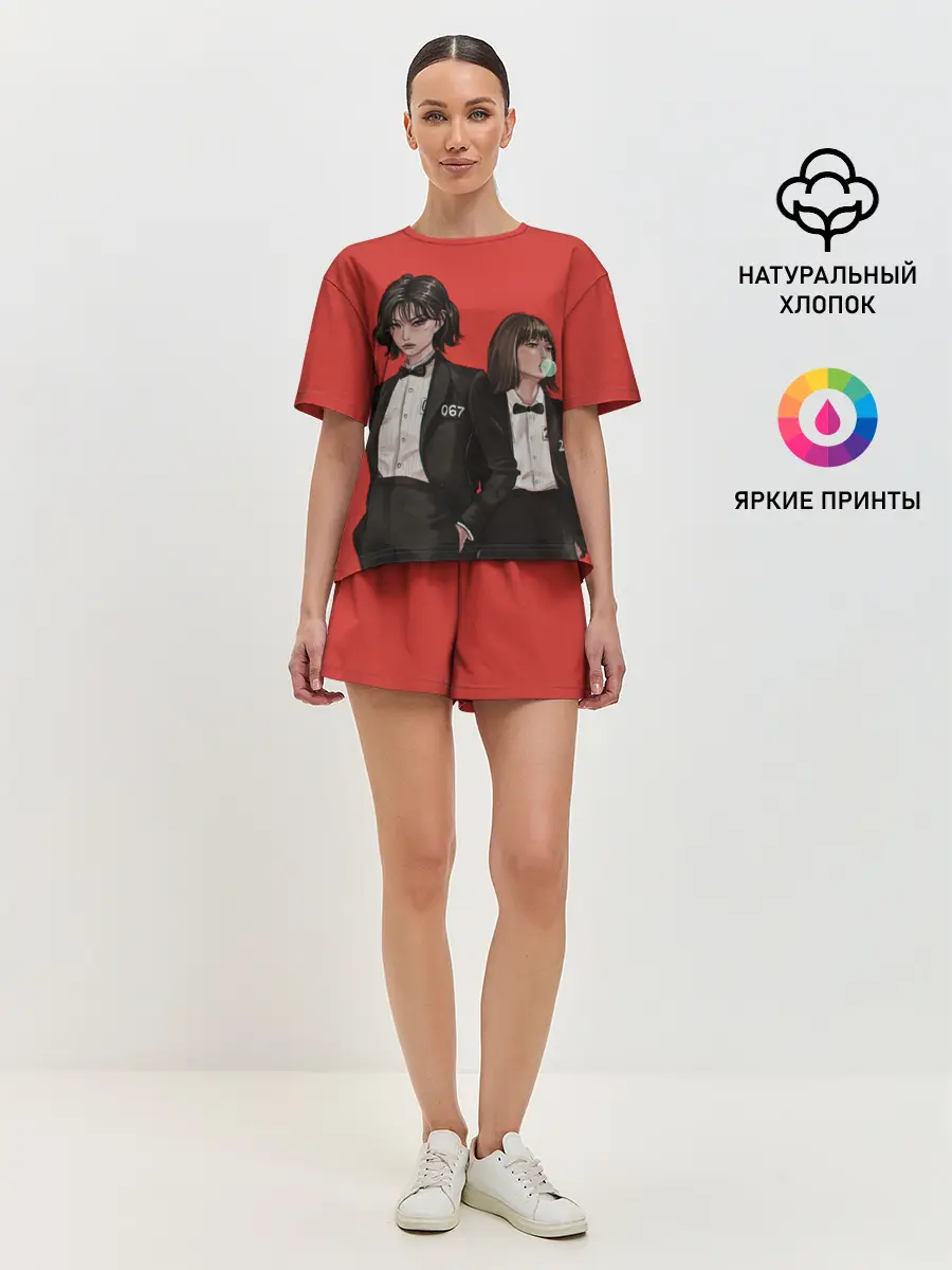 Женская пижама с шортами / Стильные 067 и 240