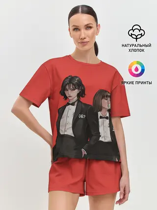 Женская пижама с шортами / Стильные 067 и 240