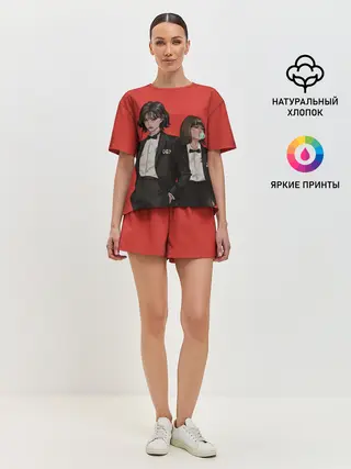 Женская пижама с шортами / Стильные 067 и 240