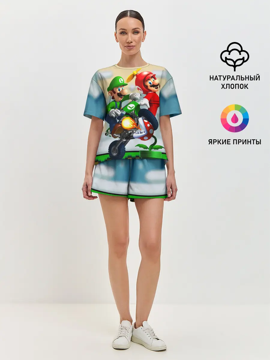 Женская пижама с шортами / MarioHelmet