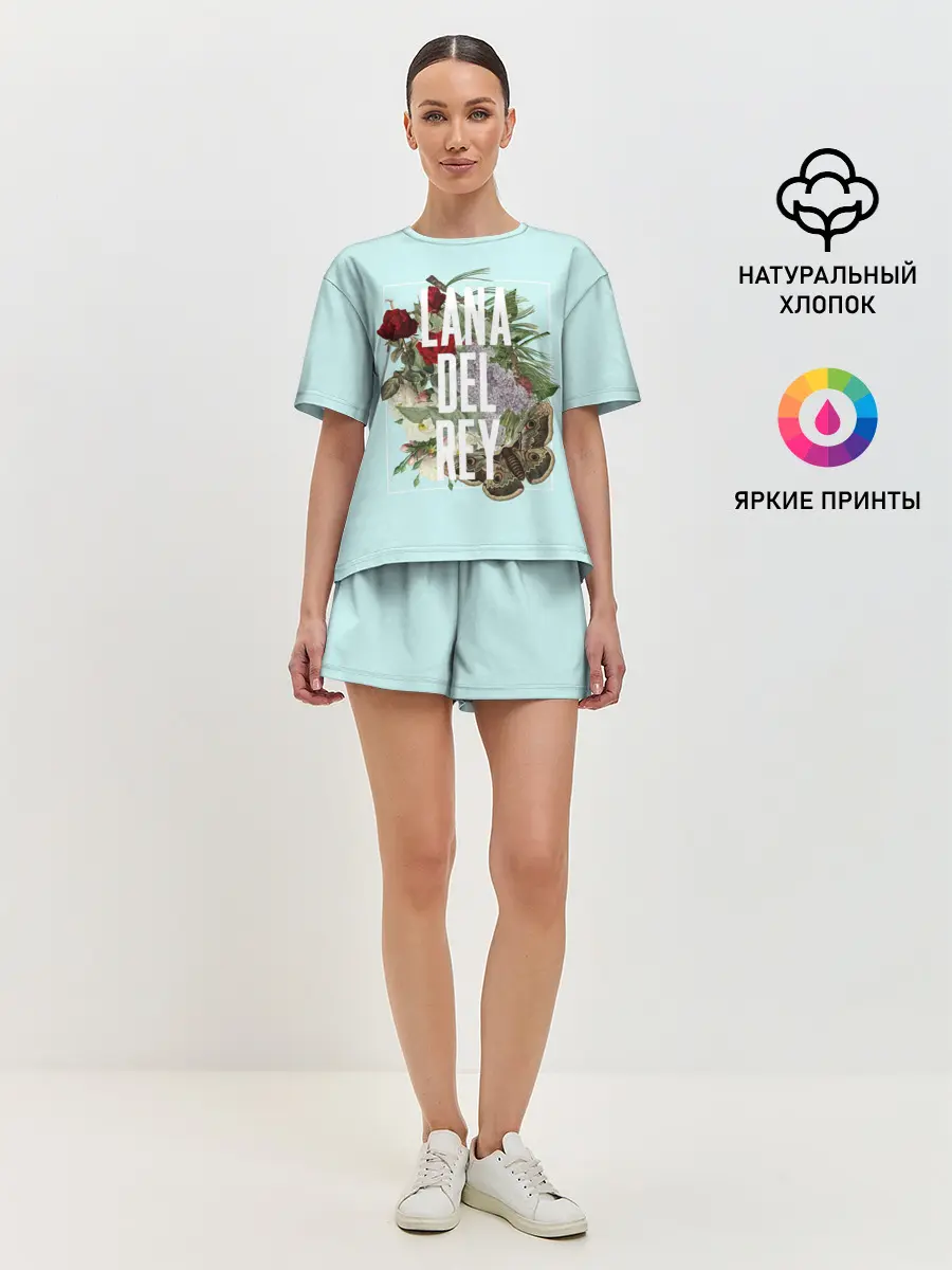 Женская пижама с шортами / Цветочная Лана