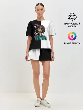 Женская пижама с шортами / ИГРА В КАЛЬМАРА НОМЕР 067 | SQUID GAME