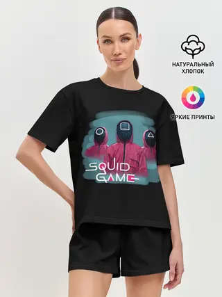 Женская пижама с шортами / ИГРА В КАЛЬМАРА, СТРАЖИ ИГРЫ