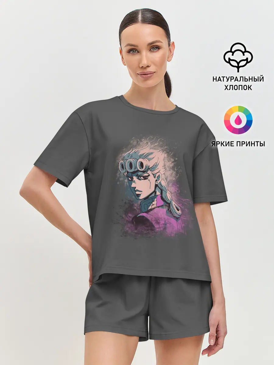 Женская пижама с шортами / Giorno Giovanna. Paints