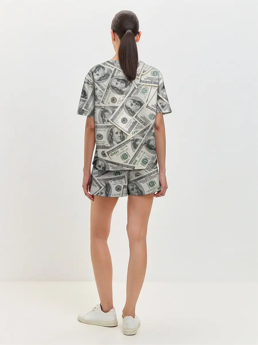 Женская пижама с шортами / dollars money