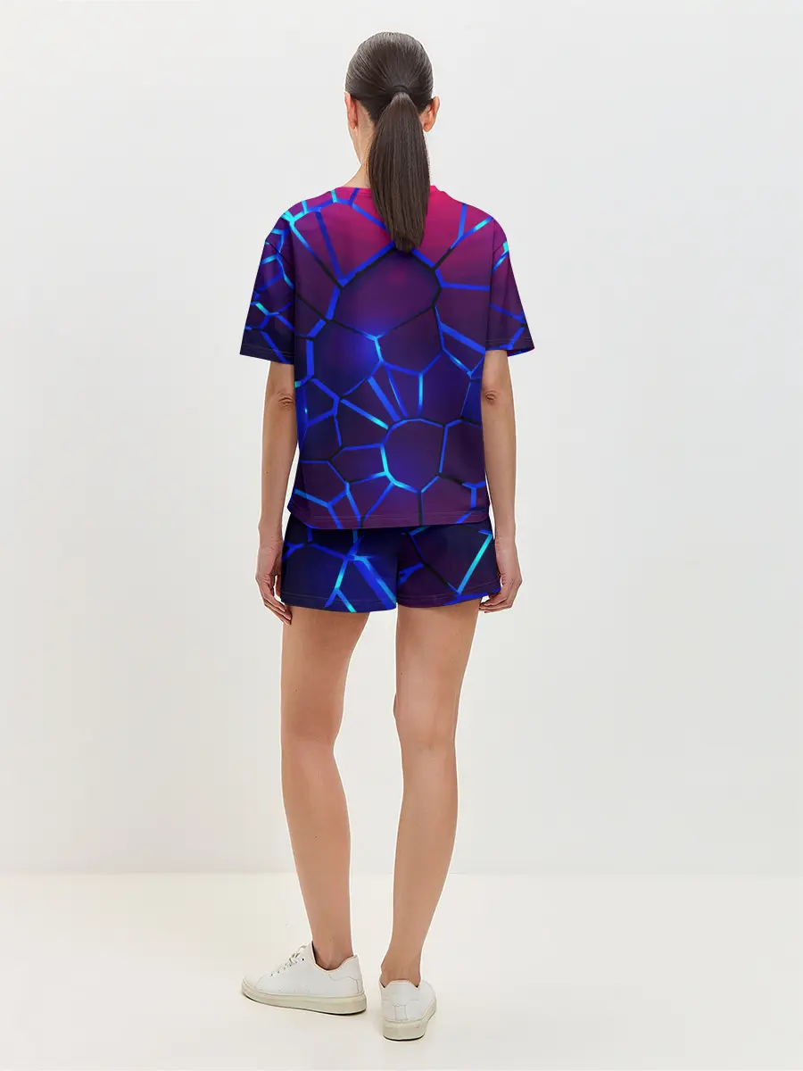Женская пижама с шортами / 3D плиты с подсветкой | FORD