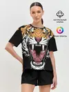 Женская пижама с шортами / Оскал амурского тигра