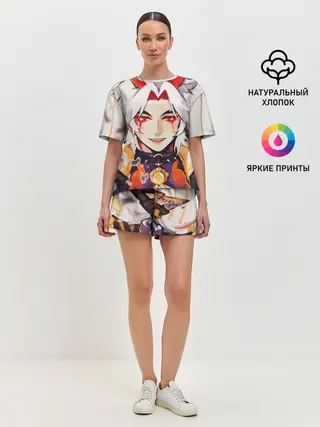 Женская пижама с шортами / Arataki Itto Genshin Impact
