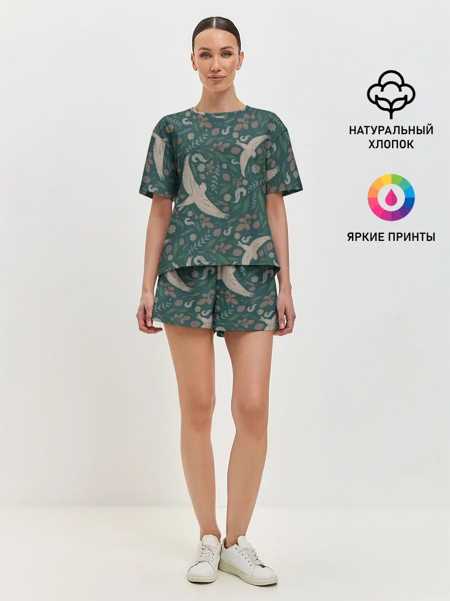 Женская пижама с шортами / Ласточкина политра