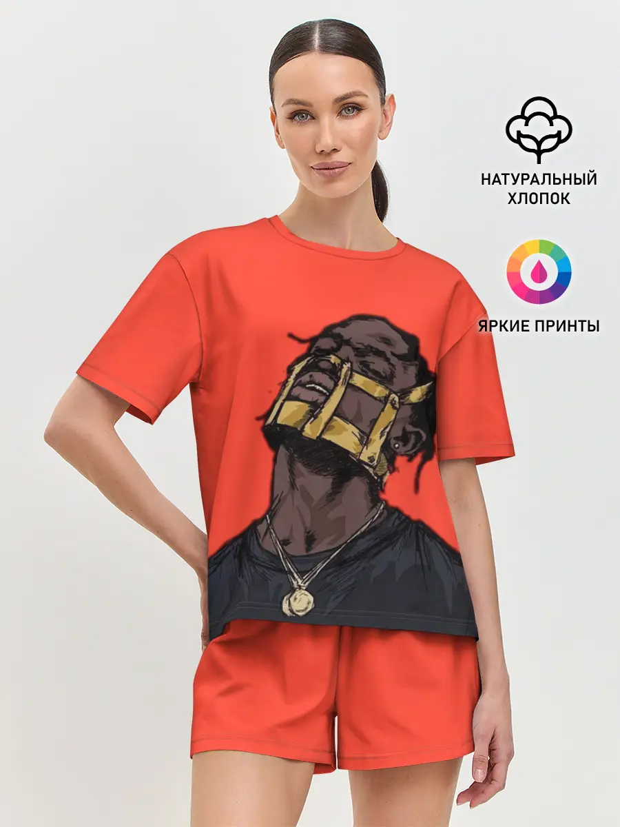 Женская пижама с шортами / Арт с Тревисом