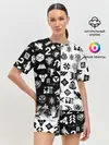 Женская пижама с шортами / DESTINY LOGOBOMBING ЧЁРНО БЕЛОЕ
