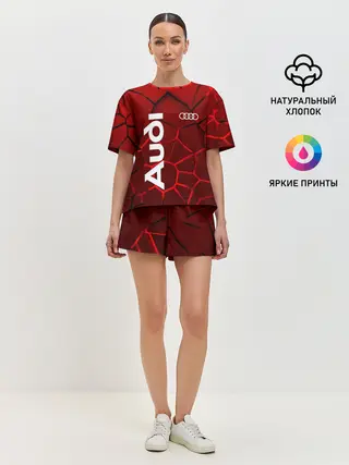 Женская пижама с шортами / АУДИ - 3D плиты с подсветкой