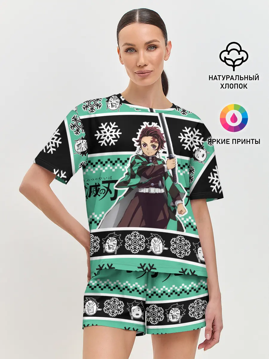 Женская пижама с шортами / ТАНДЖИРО КАМАДО