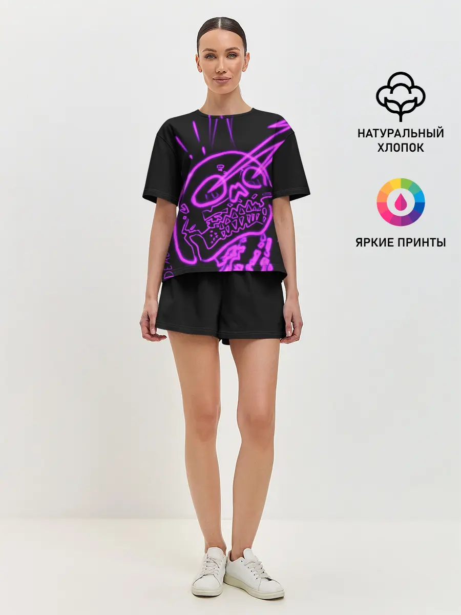 Женская пижама с шортами / Люби череп