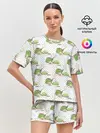 Женская пижама с шортами / Зеленый чай