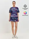 Женская пижама с шортами / Космический абстрактный паттерн