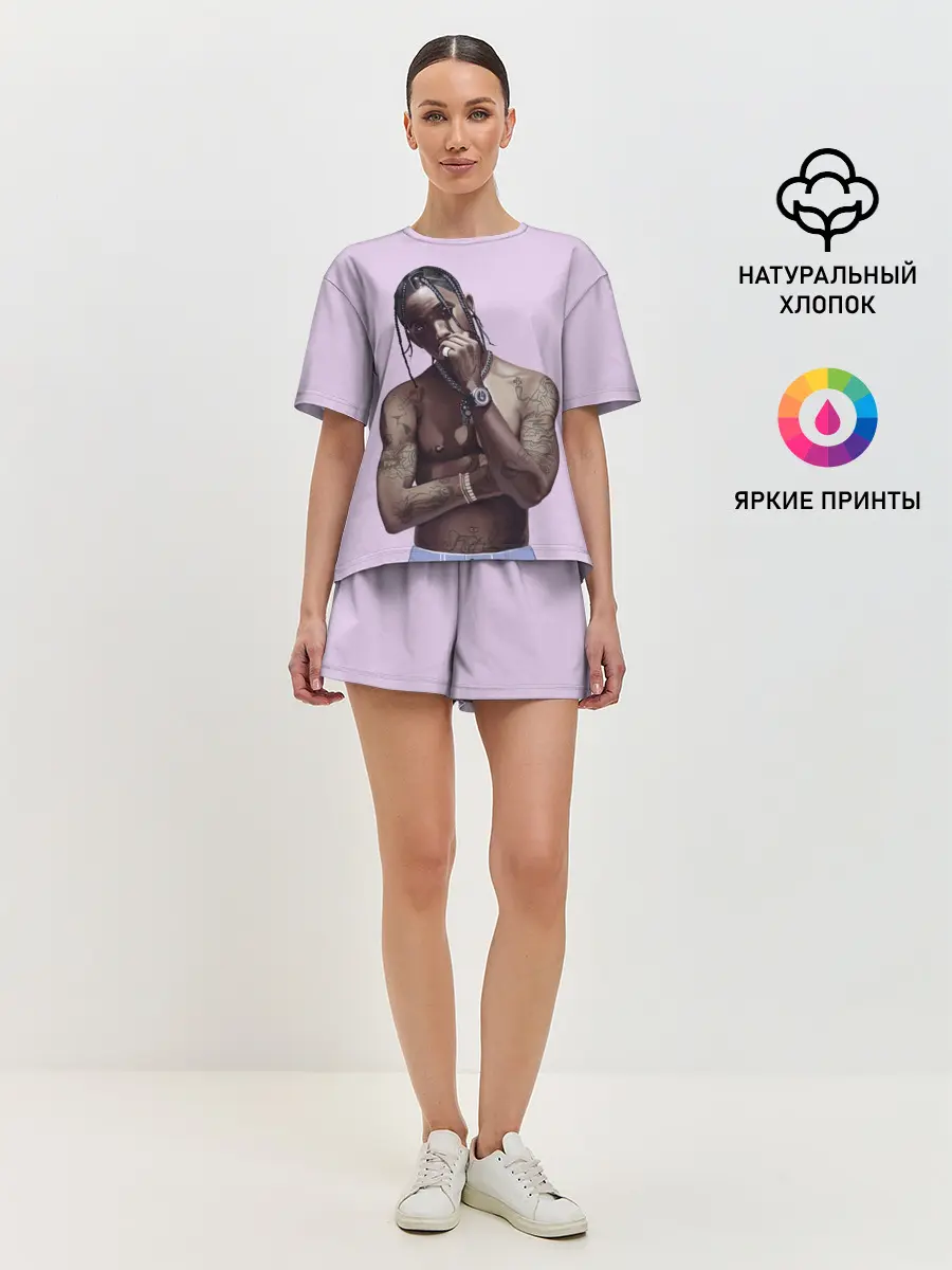 Женская пижама с шортами / Задумчивый Трэвис