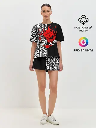 Женская пижама с шортами / SAMURAI | CYBERPUNK 2077 | КИБЕРПАНК