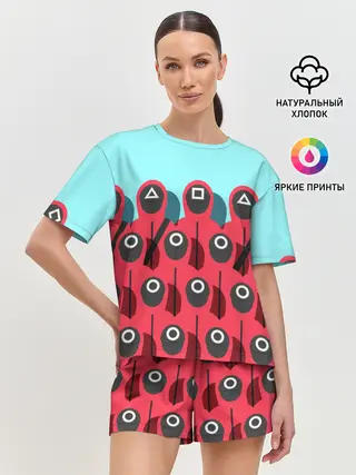 Женская пижама с шортами / Охрана | Squid game