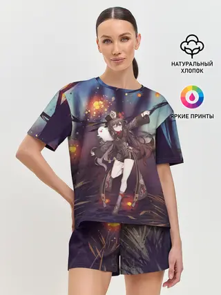 Женская пижама с шортами / Ху Тао