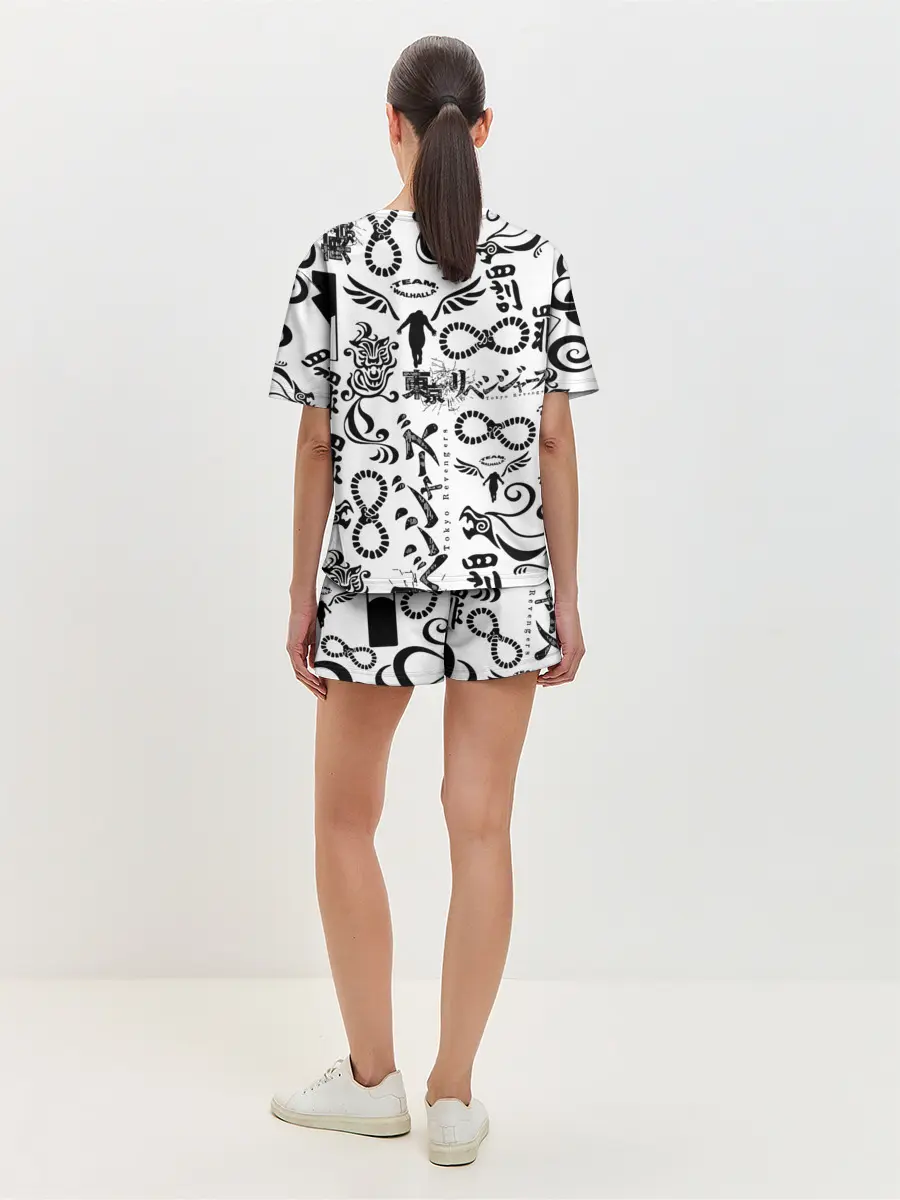 Женская пижама с шортами / ТОКИЙСКИЕ МСТИТЕЛИ ЛОГОБОМБИНГ