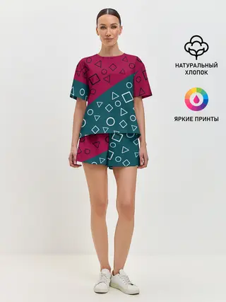 Женская пижама с шортами / Игра в кальмара