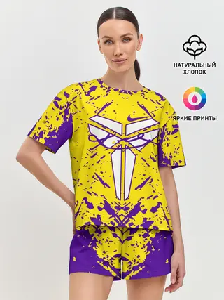 Женская пижама с шортами / ЛЕЙКЕРС| LOS ANGELES LAKERS,