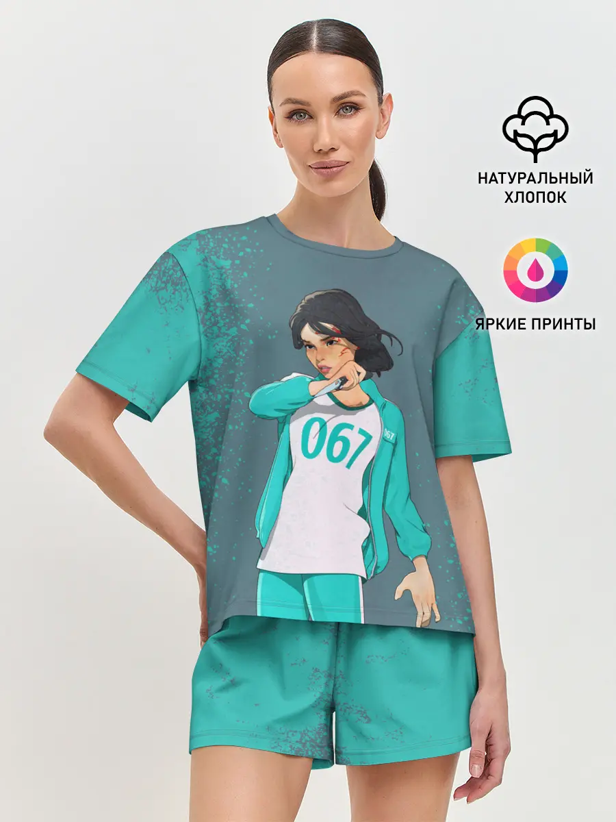 Женская пижама с шортами / 067 | Кан Сэ Бёк с ножом