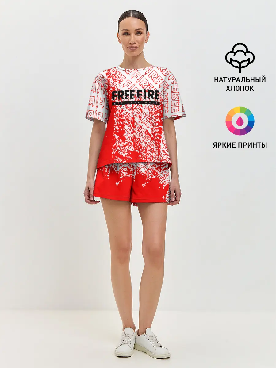 Женская пижама с шортами / День Booyah | Garena Free Fire.