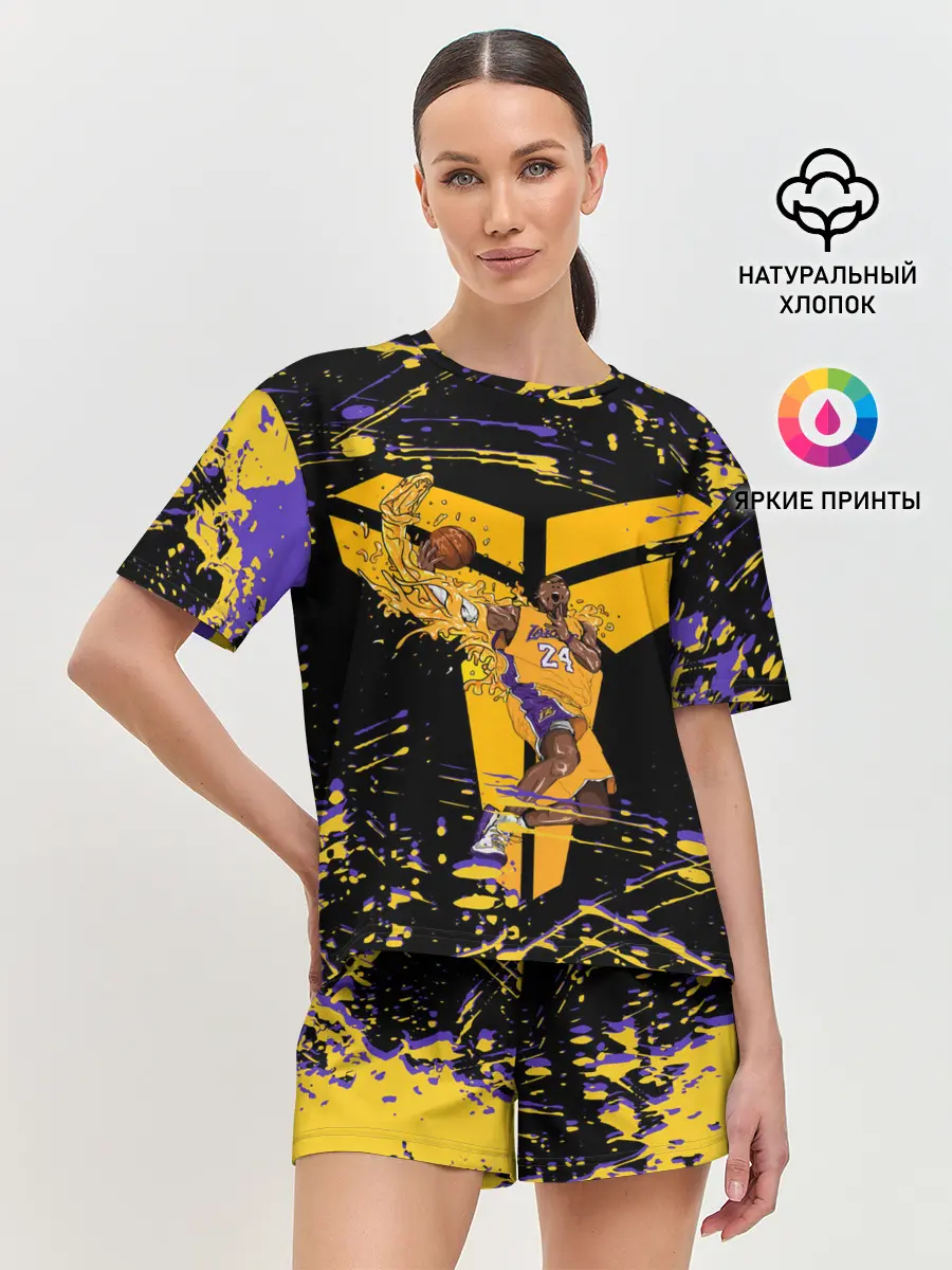 Женская пижама с шортами / Los angeles lakers NBA