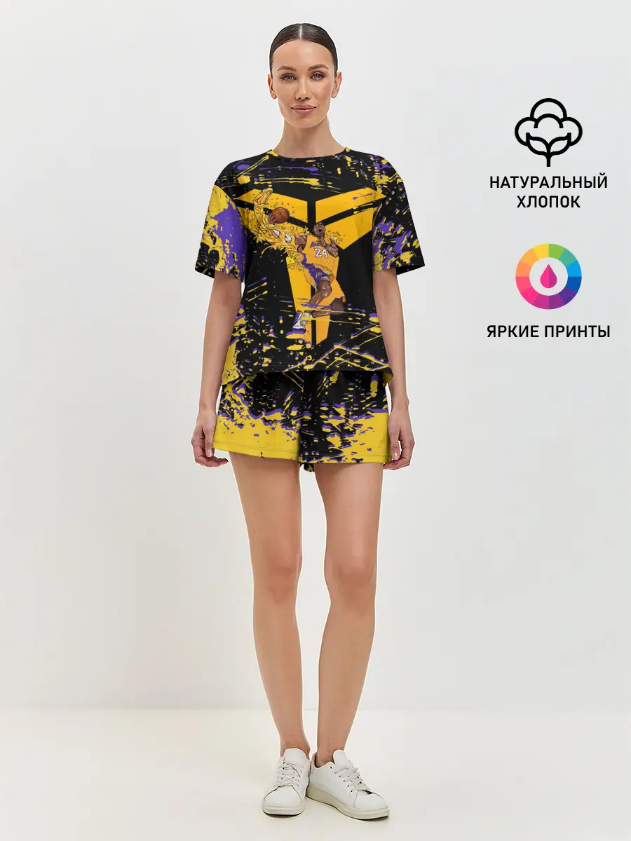 Женская пижама с шортами / Los angeles lakers NBA