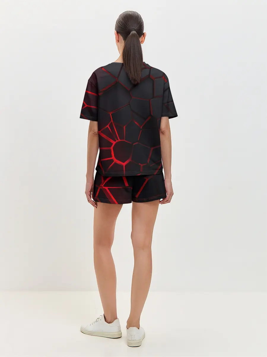 Женская пижама с шортами / Тойота 3D плиты с подсветкой