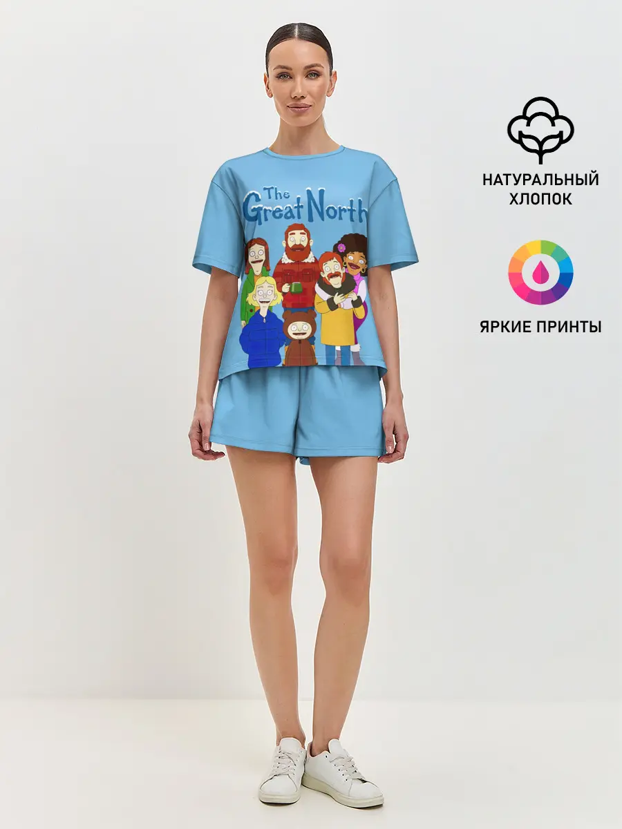 Женская пижама с шортами / The Great North Семья