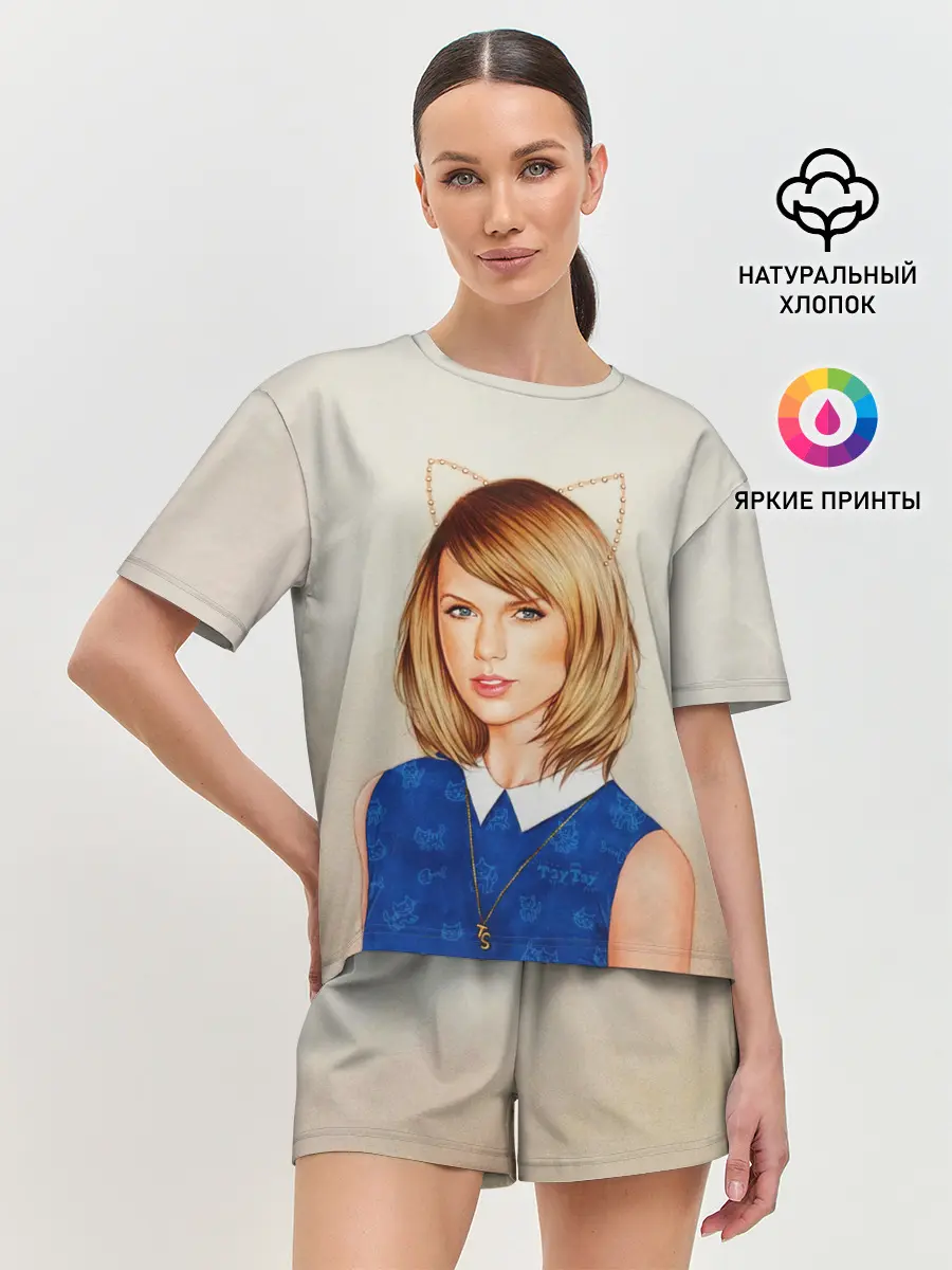 Женская пижама с шортами / Киска Тейлор