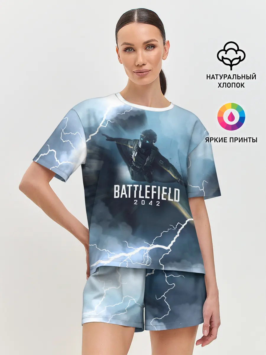 Женская пижама с шортами / WINGSUIT | BATTLEFIELD 2042