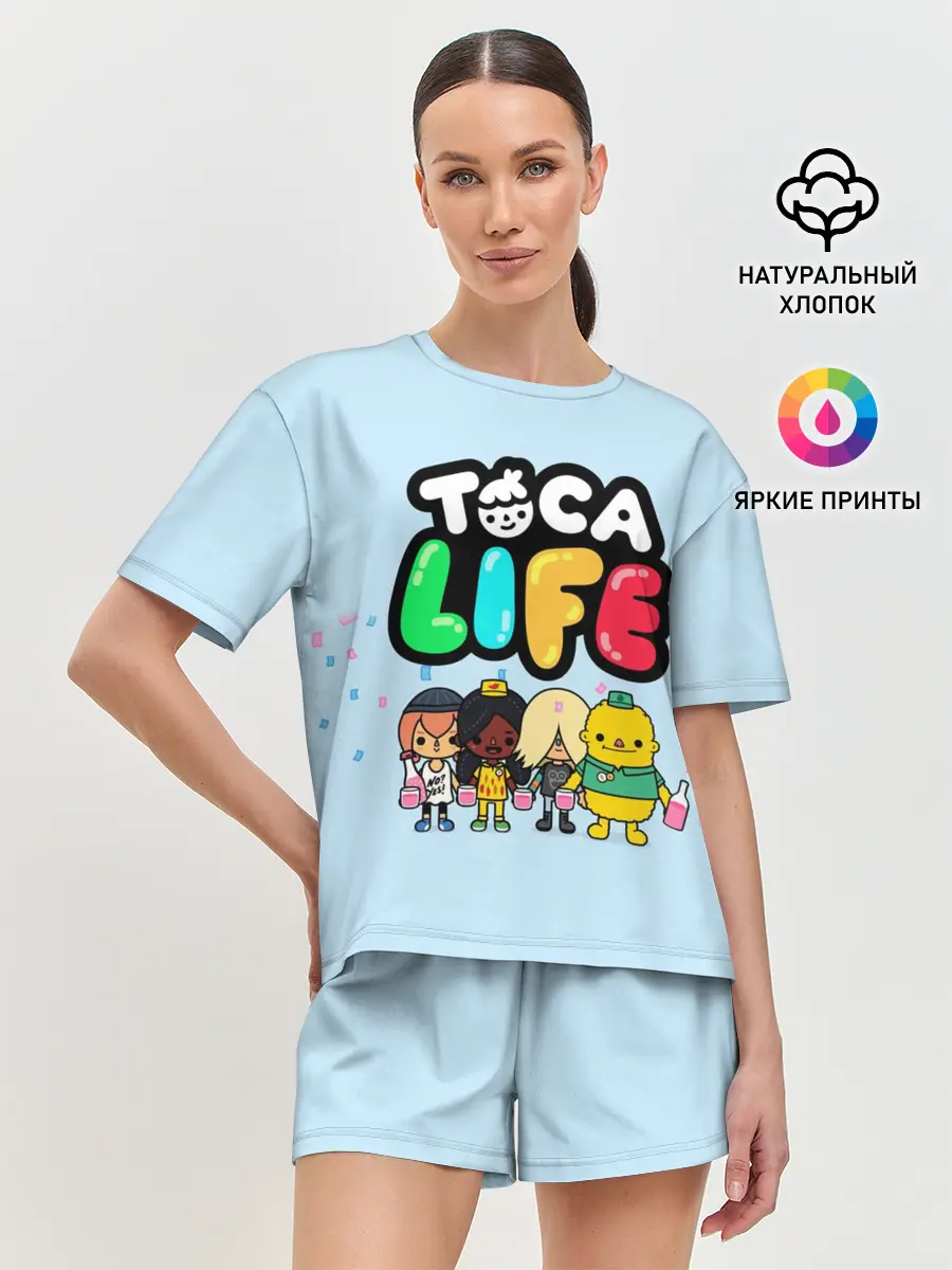 Женская пижама с шортами / Toca Boca | Тока бока праздник