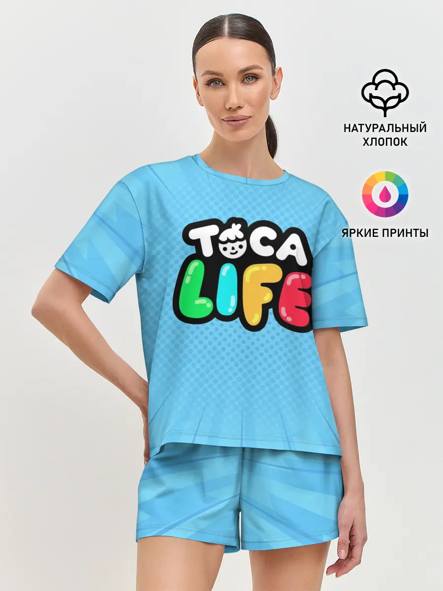 Женская пижама с шортами / Toca Boca logo | Тока Бока логотип