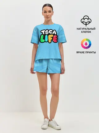 Женская пижама с шортами / Toca Boca logo | Тока Бока логотип